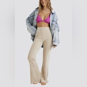 Billabong Tan Flare Pants Boot Cut, corduroy